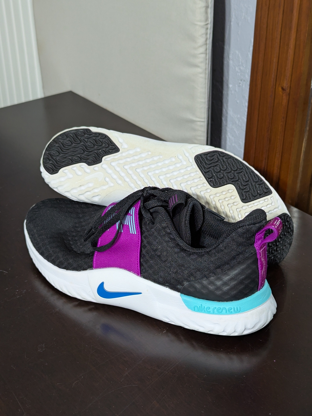 Nike Black & Purple Athletic Sneakers
